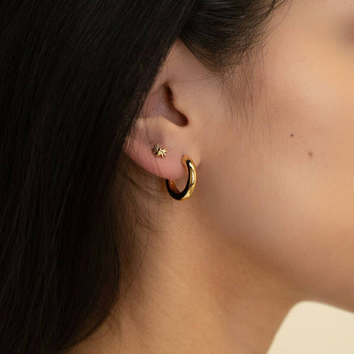 Spider Gold Stud Earrings