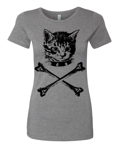 Kitten Xbones Womens Tshirt