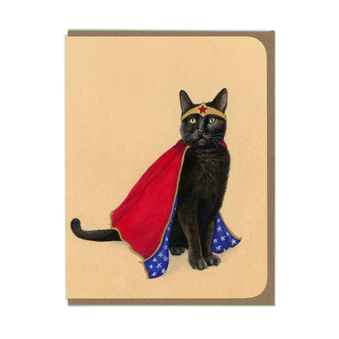Wonder Kitty Greeting Card