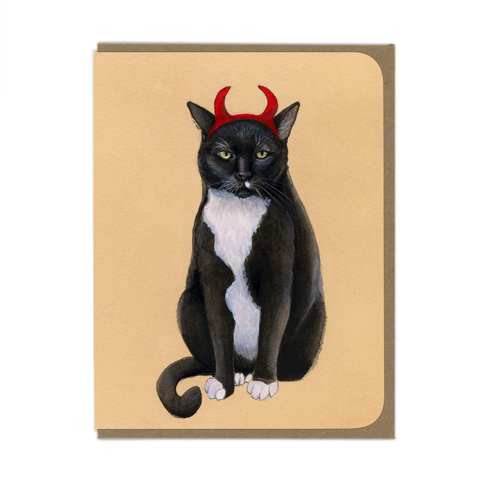 Devil Kitty Greeting Card