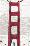 GG Bridge Driftwood Wood Mounted Print
