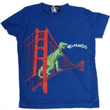 Dinosaur on the Golden Gate Bridge Kid's T-Shirt