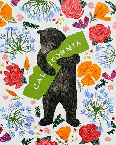 I Love You California Botany Print