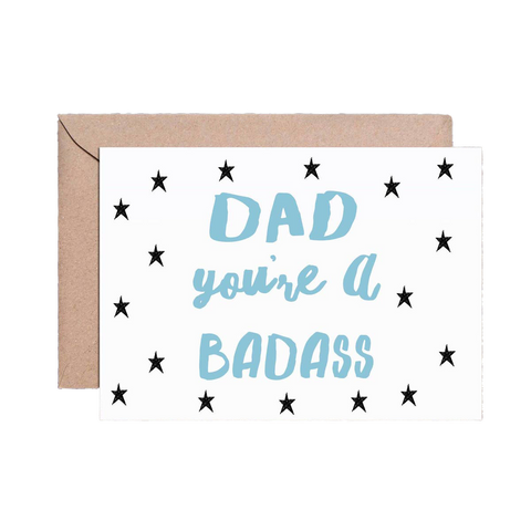 Badass Dad greeting card