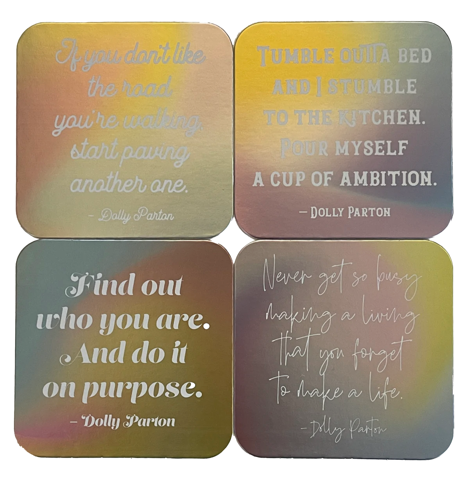 Dolly Parton Quote Coasters
