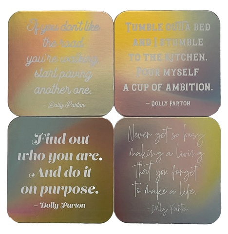 Dolly Parton Quote Coasters