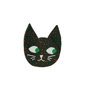 Glitter Cat Head Sticker