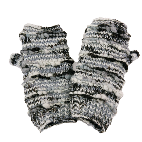 Ribbed Knit Fingerless Gloves