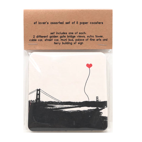 SAN FRANCISCO LOVER'S PAPER COASTERS