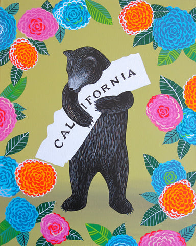 I Love You California Dahlia Print
