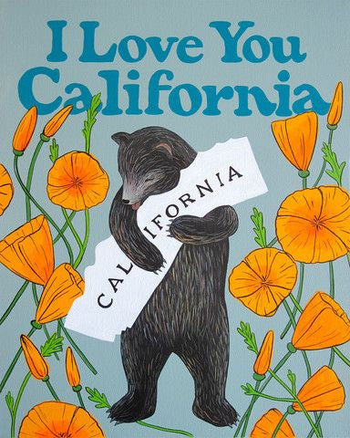 I Love You California Poppy Print