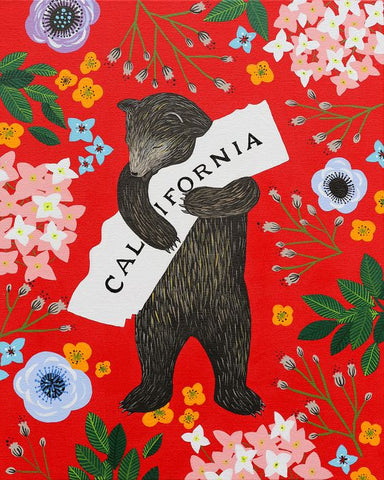 I Love You California Red Print