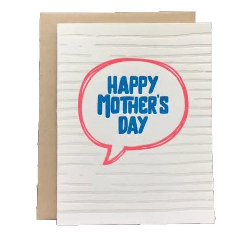 Bubble Mother's Day Letterpress card