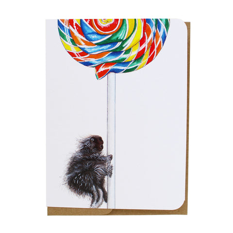 Porcupop Birthday Greeting Card
