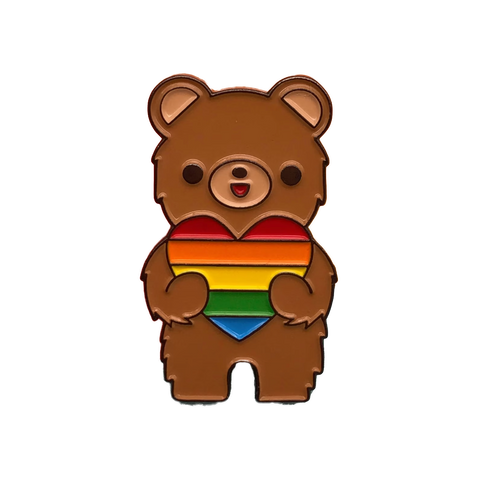 Rainbow Bear Pin