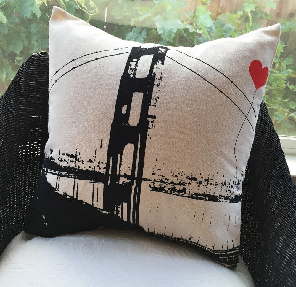 SF Lover's GGB Square Pillow