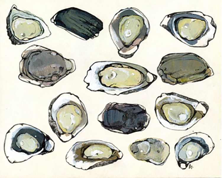 Oysters Art Print