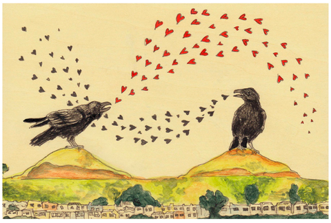 Crow Twin Peaks Art Print