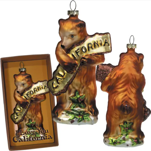 California Bear Hug Ornament