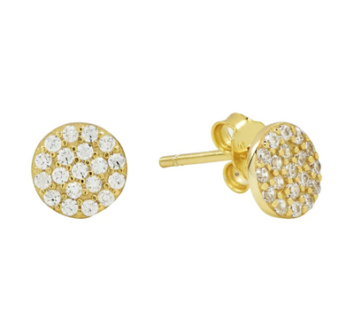 Circle Pave Studs