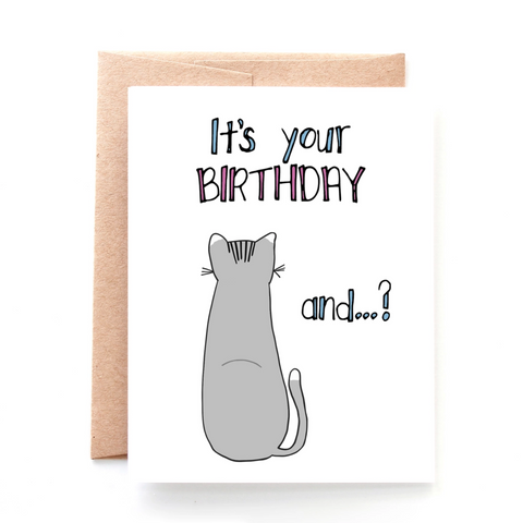 Supposed to Care Birthday greeting card