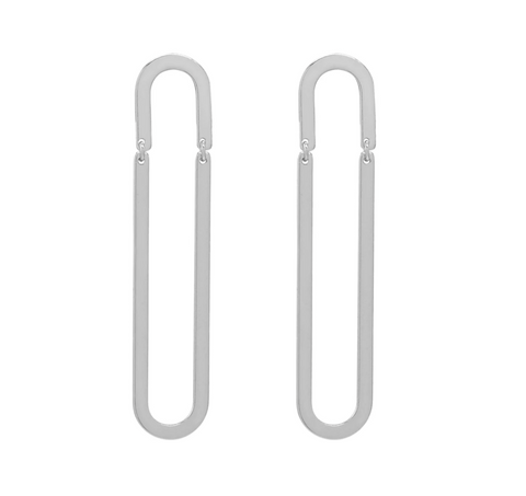 Elongated Oval earring