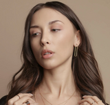 Elongated Oval earring