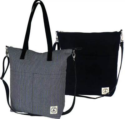 Aria Reversible Messenger Bag Hickory Stripe