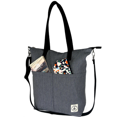 Aria Reversible Messenger Bag Hickory Stripe