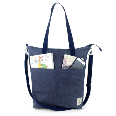 Aria Reversible Messenger Bag Denim Stitch/Navy