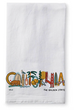 California Landmark Tea Towel
