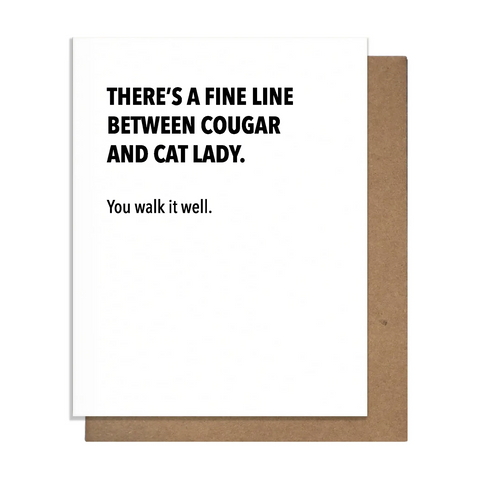 Cougar Cat Lady Card