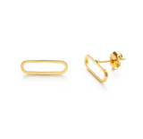 Gold Oval studs