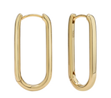 Smooth Oval Hoop Earring