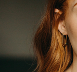 Smooth Oval Hoop Earring