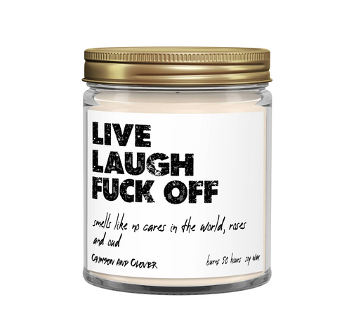 Live Laugh candle