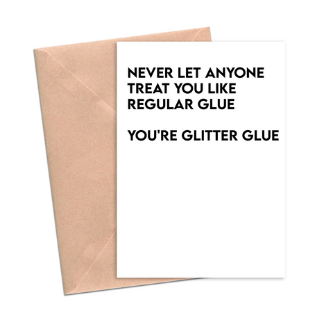 Glitter Glue greeting card