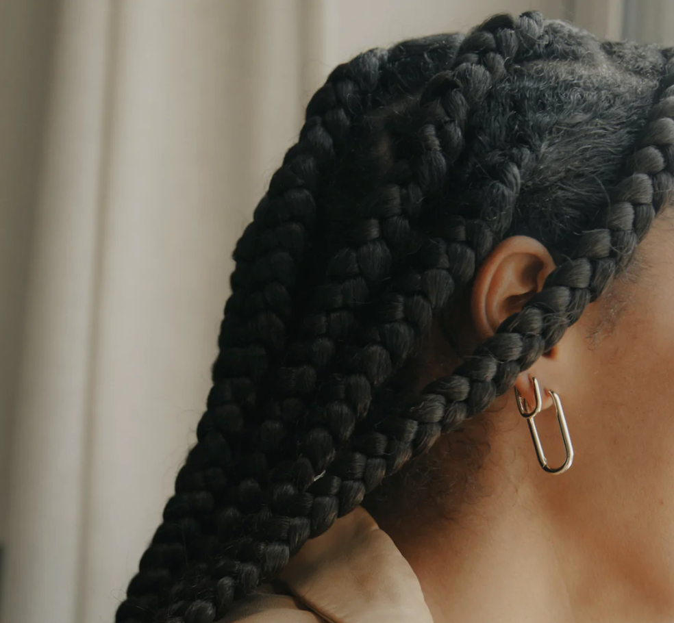 Smooth Oval Huggie - Silver