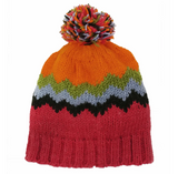 Chevron Beanie with Pom Pom