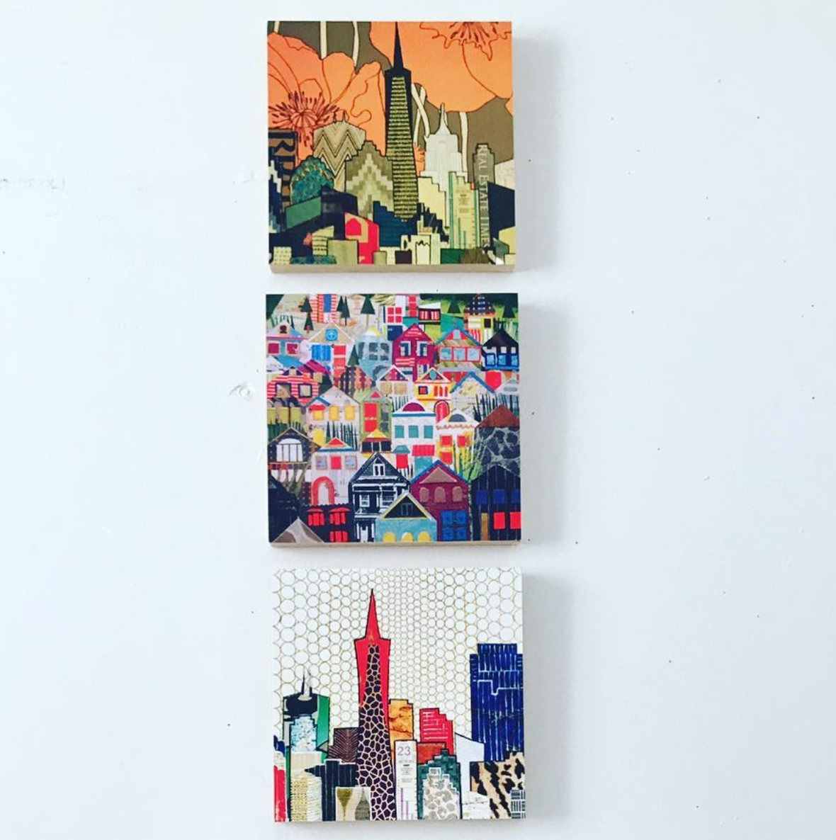 Song of the City Wood Mounted Print