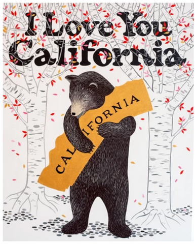I Love You California Meadow Print