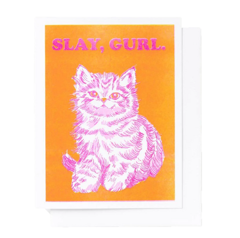 Slay Gurl greeting card