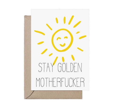 Stay Golden greeting card
