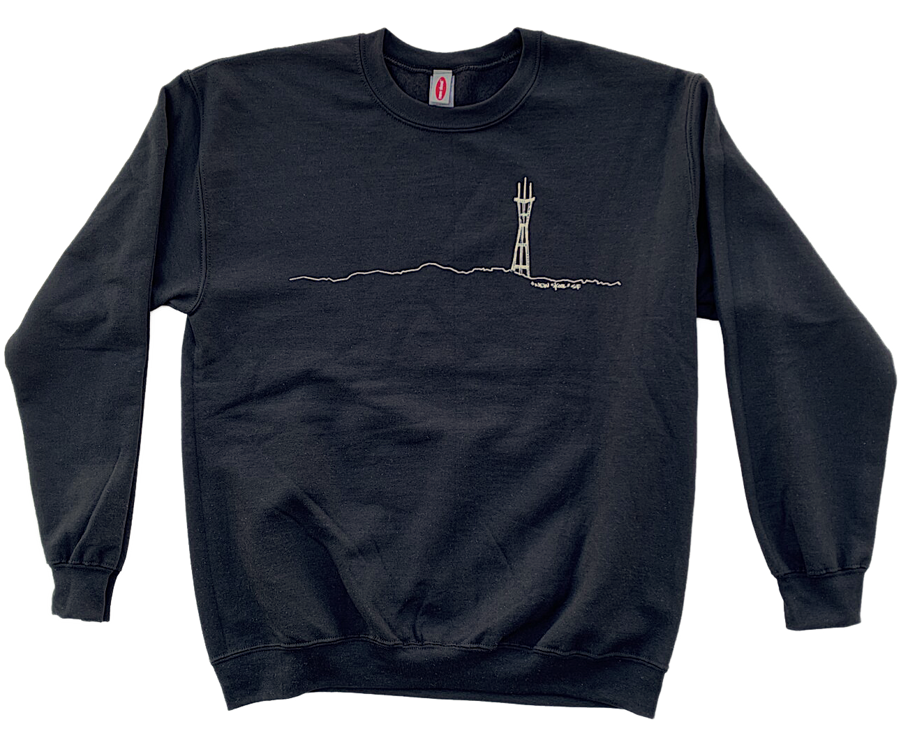 Sutro Tower Crew Pullover - Black