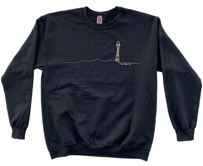 Sutro Tower Crew Pullover - Black