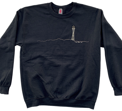 Sutro Tower Crew Pullover - Black