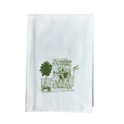 Victorian House Tea Towel