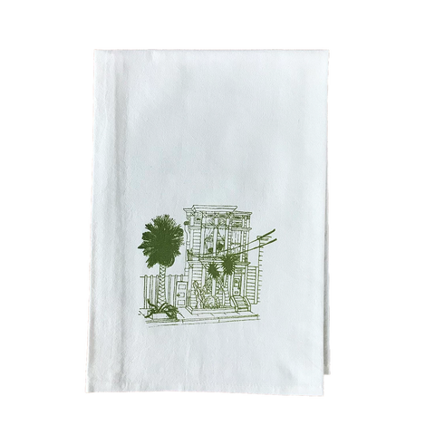 Victorian House Tea Towel