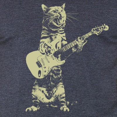 Cat Playing Guitar Men's tshirt