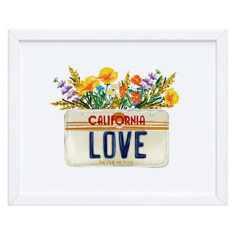 California License Plate Art Print
